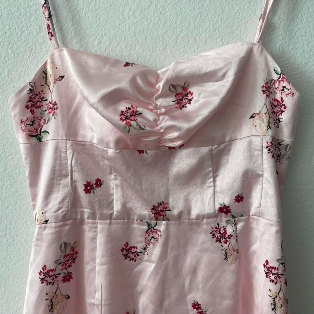 Princess Polly Mini Dress Women's 4 Floral Short Mini Pink Hoco Formal Strappy - Picture 3 of 6